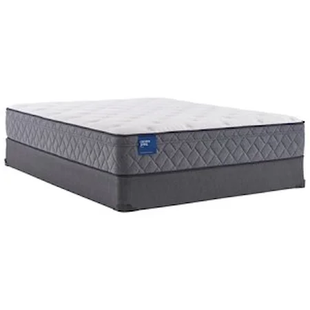 Queen 12" Plush Faux Euro Top Innerspring Mattress and 5" Low Profile Foundation